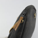 Christian Dior Honeycomb Canvas Chain Shoulder Bag PVC Black Gold Auth 195166A-10