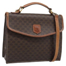CELINE Macadam Canvas Hand Bag PVC Leather 2way Brown Gold Auth 195169-1