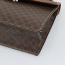 CELINE Macadam Canvas Hand Bag PVC Leather 2way Brown Gold Auth 195169-10