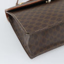 CELINE Macadam Canvas Hand Bag PVC Leather 2way Brown Gold Auth 195169-15