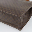 CELINE Macadam Canvas Hand Bag PVC Leather 2way Brown Gold Auth 195169-16