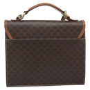 CELINE Macadam Canvas Hand Bag PVC Leather 2way Brown Gold Auth 195169-2
