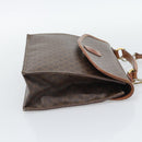 CELINE Macadam Canvas Hand Bag PVC Leather 2way Brown Gold Auth 195169-4