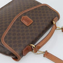 CELINE Macadam Canvas Hand Bag PVC Leather 2way Brown Gold Auth 195169-6