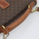 CELINE Macadam Canvas Hand Bag PVC Leather 2way Brown Gold Auth 195169-7