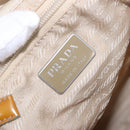 PRADA Backpack Nylon Beige Silver Auth 195170-25