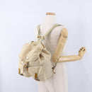 PRADA Backpack Nylon Beige Silver Auth 195170-31