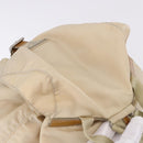 PRADA Backpack Nylon Beige Silver Auth 195170-8