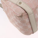 GUCCI GG Canvas Tote Bag Pink Gold 130736 Auth 195171-10