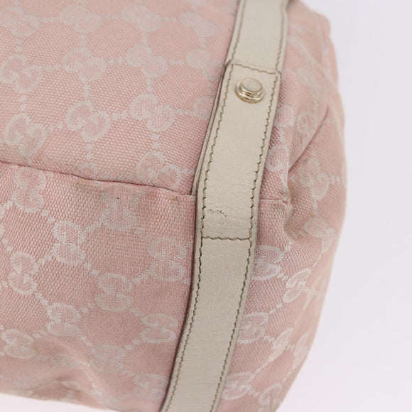 GUCCI GG Canvas Tote Bag Pink Gold 130736 Auth 195171