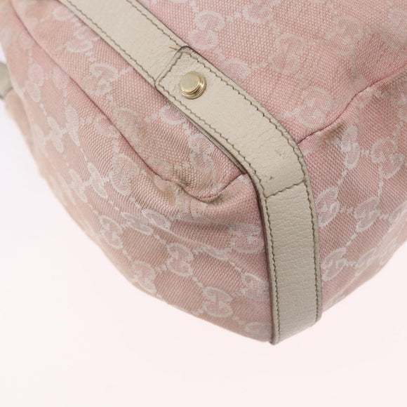 GUCCI GG Canvas Tote Bag Pink Gold 130736 Auth 195171