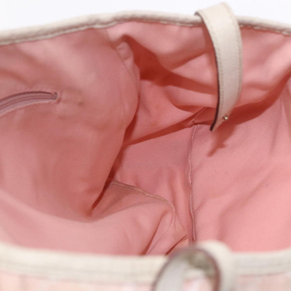 GUCCI GG Canvas Tote Bag Pink Gold 130736 Auth 195171