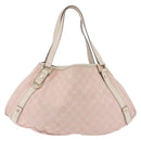 GUCCI GG Canvas Tote Bag Pink Gold 130736 Auth 195171-2