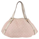 GUCCI GG Canvas Tote Bag Pink Gold 130736 Auth 195171-3