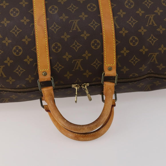 LOUIS VUITTON Monogram Keepall 55 Boston Bag M41424 LV Auth 195172