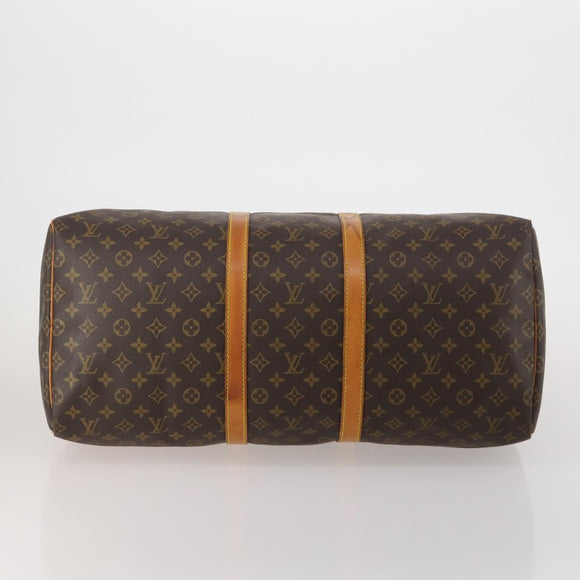LOUIS VUITTON Monogram Keepall 55 Boston Bag M41424 LV Auth 195172