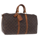 LOUIS VUITTON Monogram Keepall Bandouliere 45 Boston Bag M41418 LV Auth 195177-1