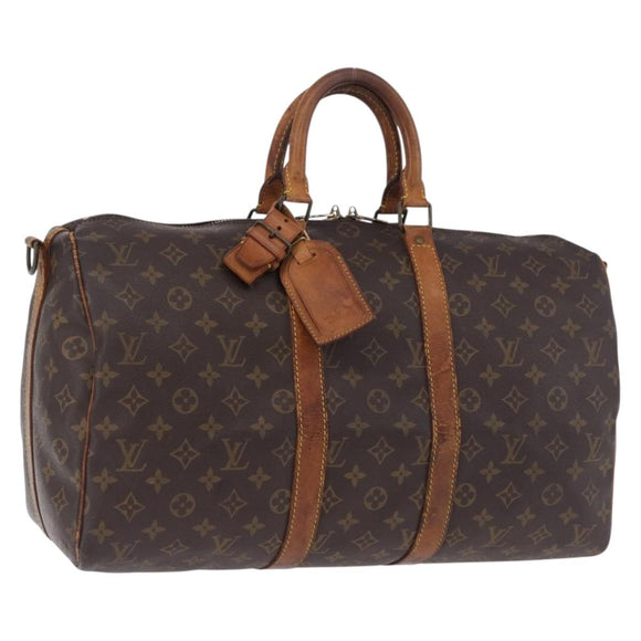 LOUIS VUITTON Monogram Keepall Bandouliere 45 Boston Bag M41418 LV Auth 195177