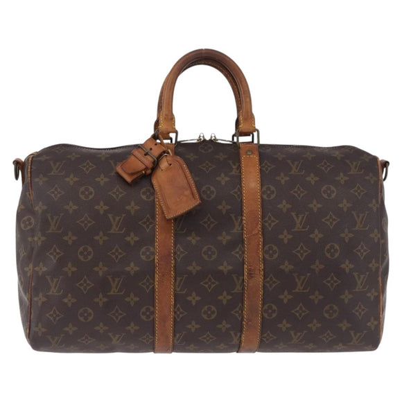 LOUIS VUITTON Monogram Keepall Bandouliere 45 Boston Bag M41418 LV Auth 195177