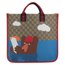 GUCCI GG Supreme Children's Tote Bag PVC Beige 605831 Auth 195180M-2