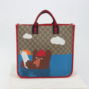 GUCCI GG Supreme Children's Tote Bag PVC Beige 605831 Auth 195180M-21