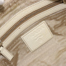 PRADA Hand Bag Leather Ivory Silver Auth 195183-22