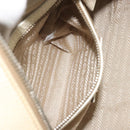 PRADA Hand Bag Leather Ivory Silver Auth 195183-26