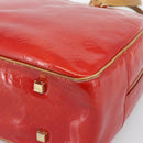 LOUIS VUITTON Monogram Vernis Sutton Hand Bag Red Rouge M91080 LV Auth 195186-12