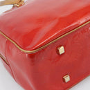 LOUIS VUITTON Monogram Vernis Sutton Hand Bag Red Rouge M91080 LV Auth 195186-13