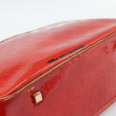 LOUIS VUITTON Monogram Vernis Sutton Hand Bag Red Rouge M91080 LV Auth 195186-14