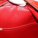 LOUIS VUITTON Monogram Vernis Sutton Hand Bag Red Rouge M91080 LV Auth 195186-16