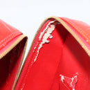 LOUIS VUITTON Monogram Vernis Sutton Hand Bag Red Rouge M91080 LV Auth 195186-21