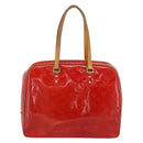 LOUIS VUITTON Monogram Vernis Sutton Hand Bag Red Rouge M91080 LV Auth 195186-3