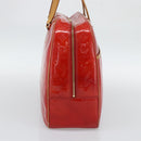 LOUIS VUITTON Monogram Vernis Sutton Hand Bag Red Rouge M91080 LV Auth 195186-4