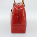 LOUIS VUITTON Monogram Vernis Sutton Hand Bag Red Rouge M91080 LV Auth 195186-5