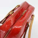 LOUIS VUITTON Monogram Vernis Sutton Hand Bag Red Rouge M91080 LV Auth 195186-6