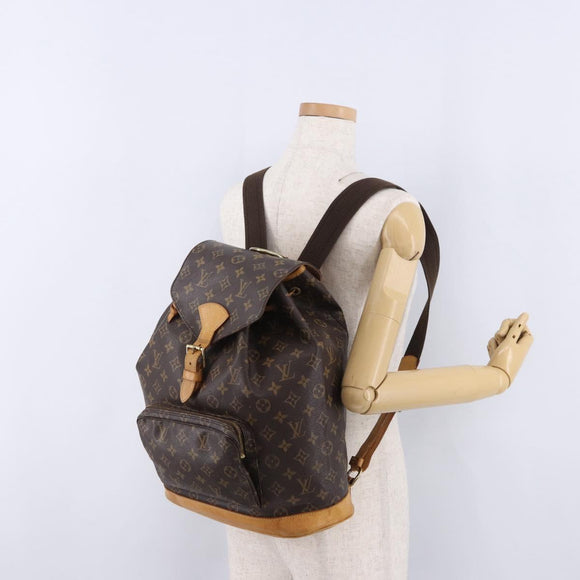 LOUIS VUITTON Monogram Montsouris GM Backpack M51135 LV Auth 195187