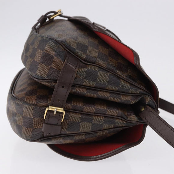 LOUIS VUITTON Damier Ebene Saumur 30 Shoulder Bag SPO N48081 LV Auth 195188