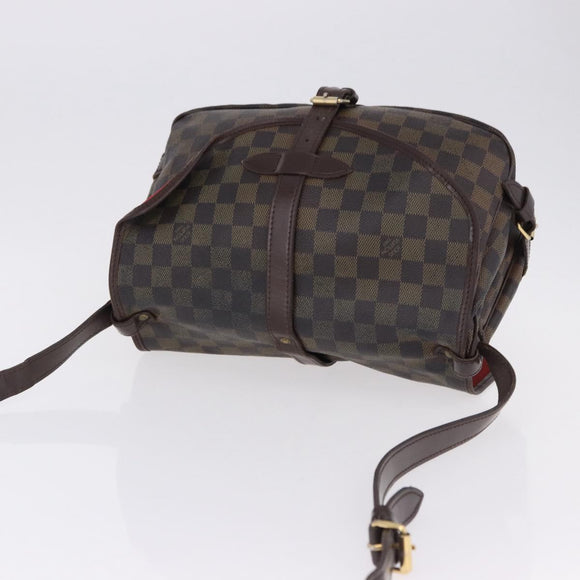 LOUIS VUITTON Damier Ebene Saumur 30 Shoulder Bag SPO N48081 LV Auth 195188