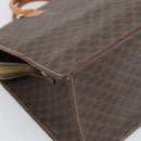 CELINE Macadam Canvas Hand Bag PVC Leather Brown Gold Auth 195189A-13
