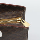 CELINE Macadam Canvas Hand Bag PVC Leather Brown Gold Auth 195189A-14