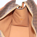 CELINE Macadam Canvas Hand Bag PVC Leather Brown Gold Auth 195189A-17