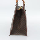 CELINE Macadam Canvas Hand Bag PVC Leather Brown Gold Auth 195189A-4