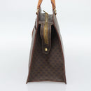 CELINE Macadam Canvas Hand Bag PVC Leather Brown Gold Auth 195189A-5