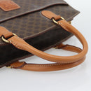 CELINE Macadam Canvas Hand Bag PVC Leather Brown Gold Auth 195189A-7