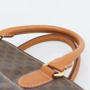 CELINE Macadam Canvas Hand Bag PVC Leather Brown Gold Auth 195189A-8