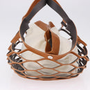 Vivienne Westwood Hand Bag Canvas Brown White Auth 195190V-5