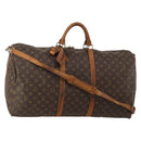LOUIS VUITTON Monogram Keepall Bandouliere 60 Boston Bag M41412 LV Auth 195191-1