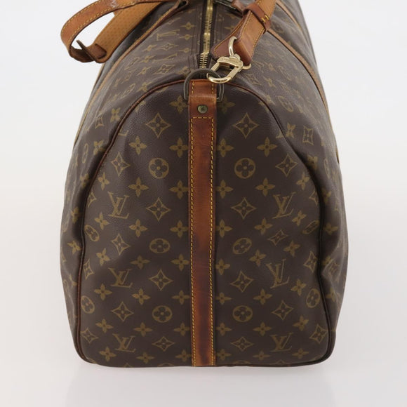 LOUIS VUITTON Monogram Keepall Bandouliere 60 Boston Bag M41412 LV Auth 195191