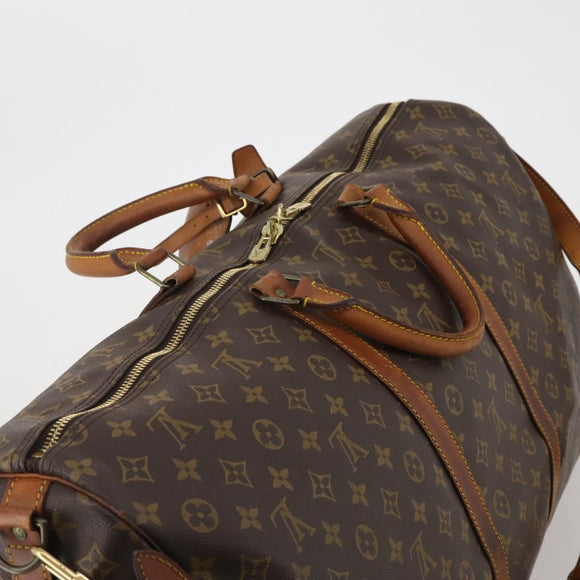 LOUIS VUITTON Monogram Keepall Bandouliere 60 Boston Bag M41412 LV Auth 195191